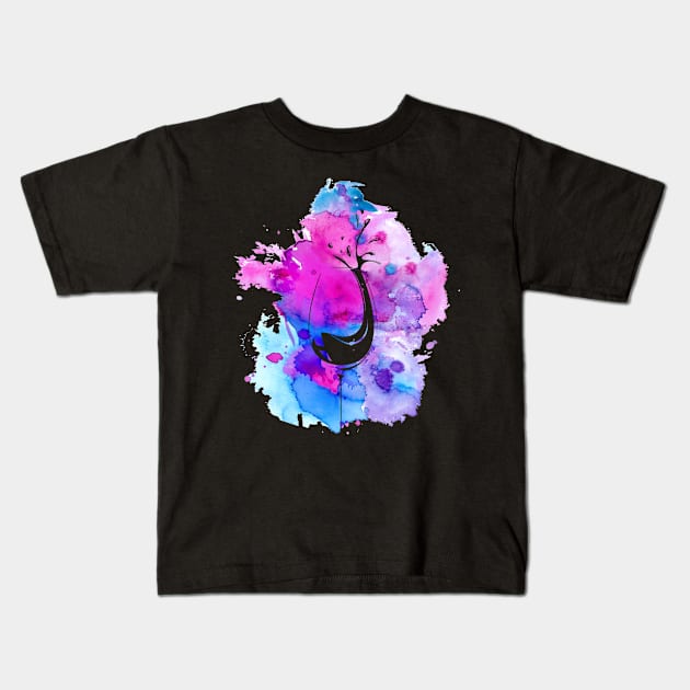 Ink Splatter Wine Kids T-Shirt by TeeSky